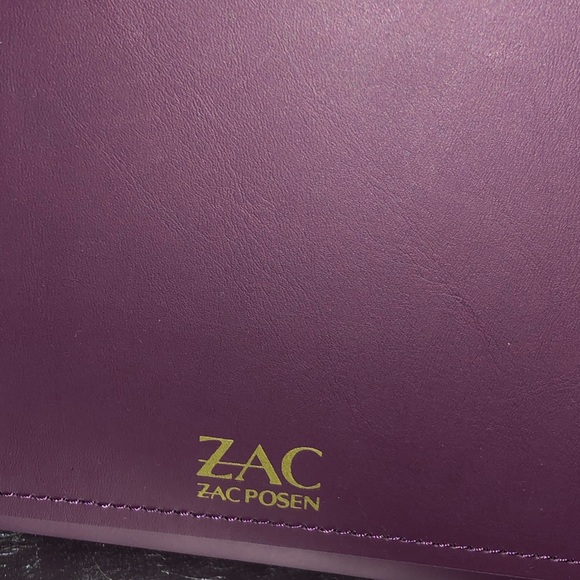 ❌SOLD❌ 💯Zac Posen Eartha velvet crossbody bag AUBERGINE BURGUNDY WINE - Picture 4 of 6